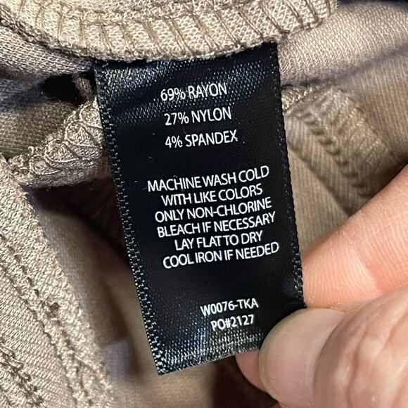 athleisure Betabrand yoga pants small khaki pullon workout dress pants stretch - Picture 10 of 12